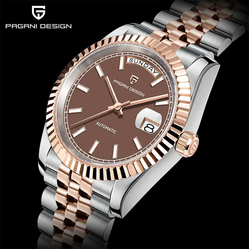 Pagani Design Day-Date  Two-tone Automatic Men's Watch- PD-1752